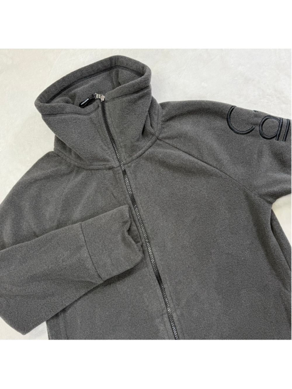 Women's Calvin Klein Performance Gray Full Zip Fleece Sweatshirt Large